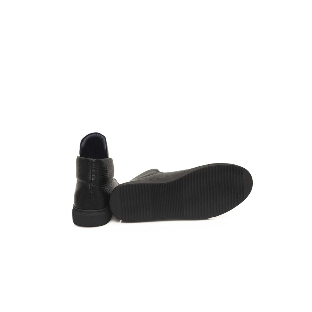 Cerruti 1881 Schwarzes Kalbsleder Herren Sneaker