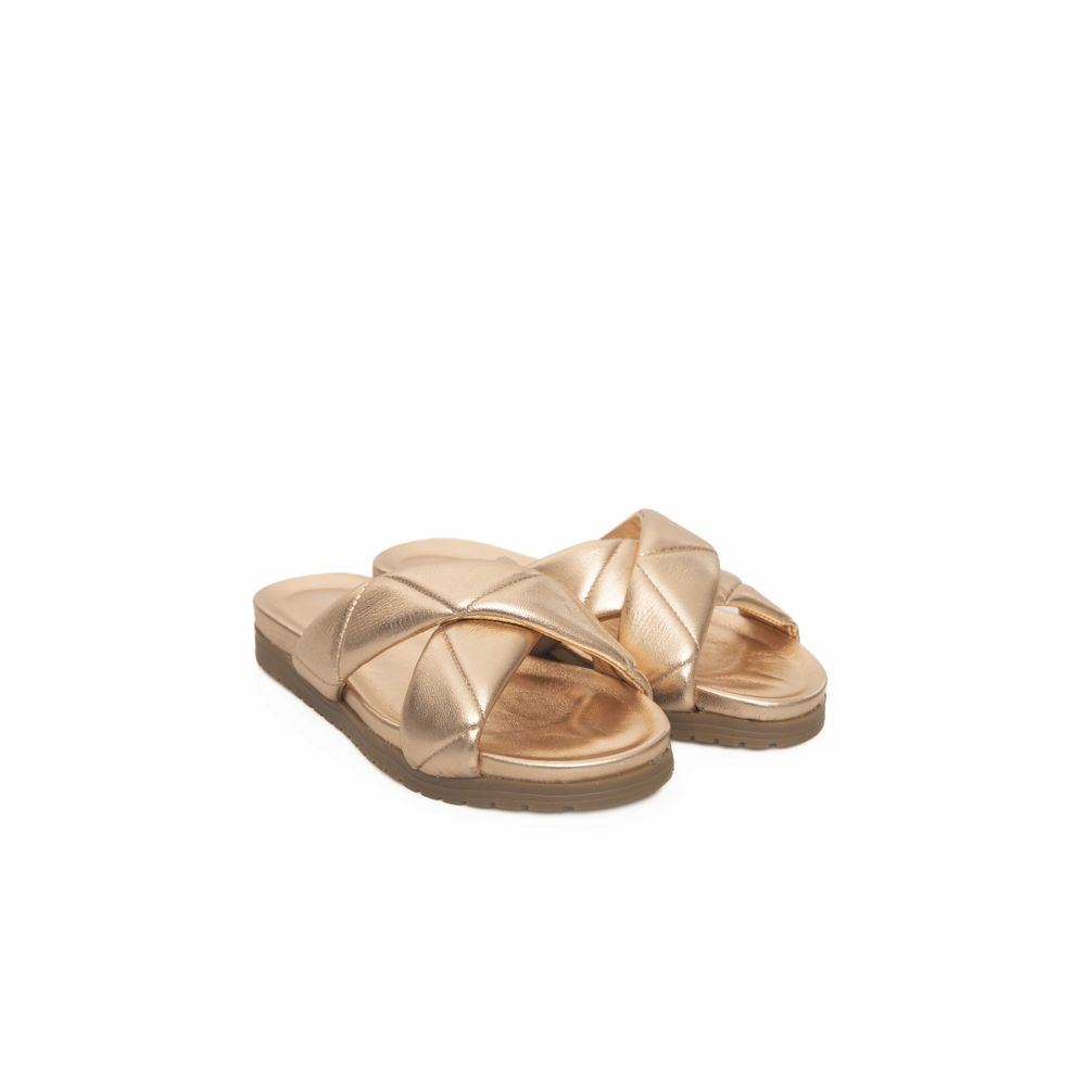 Cerruti 1881 Beige Lammfell Damen Sandale
