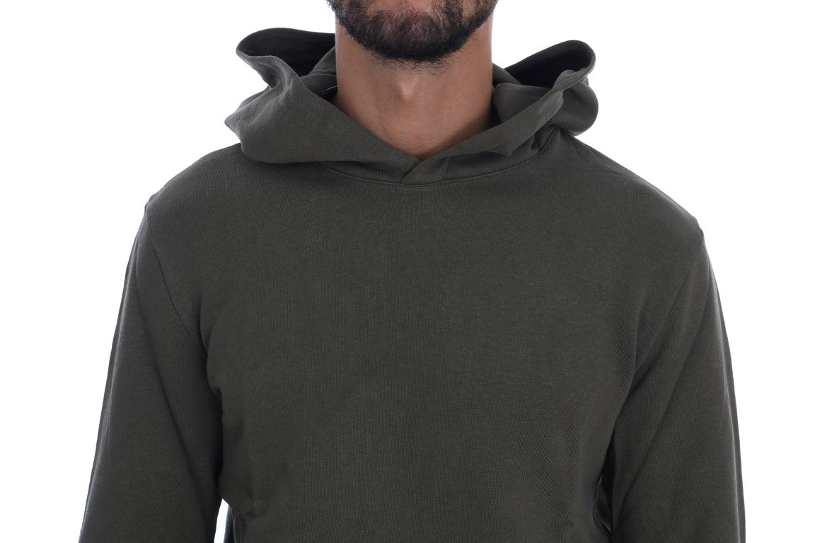 Daniele Alessandrini Grüner Pullover Hodded Baumwollpullover