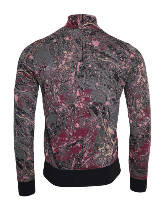 Dolce & Gabbana Multicolor Grafik Rollkragenpullover für Männer