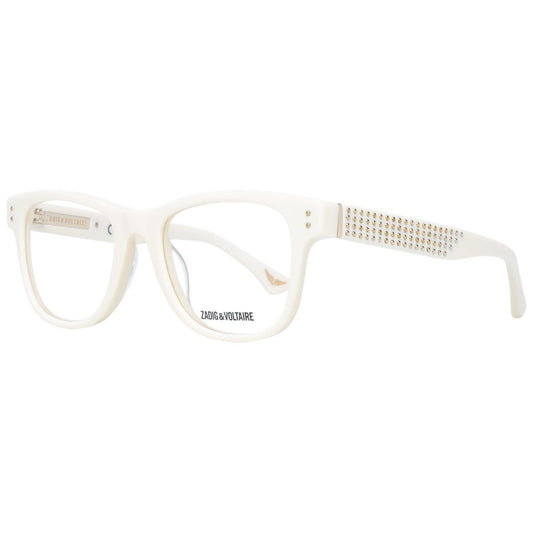 Zadig & Voltaire Cremefarbene Kunststoffbrille (Gestell)