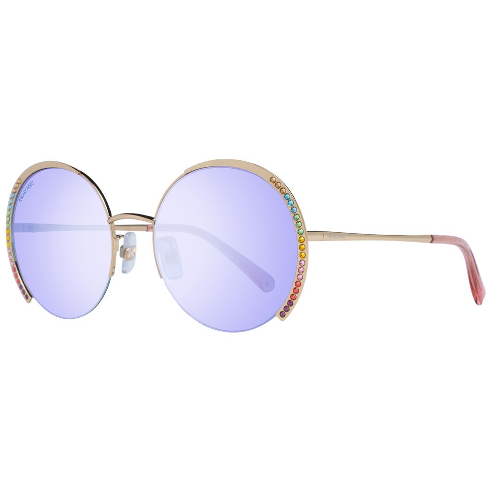 Swarovski Goldene Sonnenbrille mit Metallrahmen