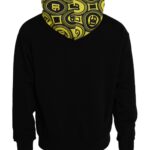 Dolce & Gabbana Schwarzes Logo-Sweatshirt aus Baumwolle mit Kapuze Pullover