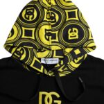Dolce & Gabbana Schwarzes Logo-Sweatshirt aus Baumwolle mit Kapuze Pullover
