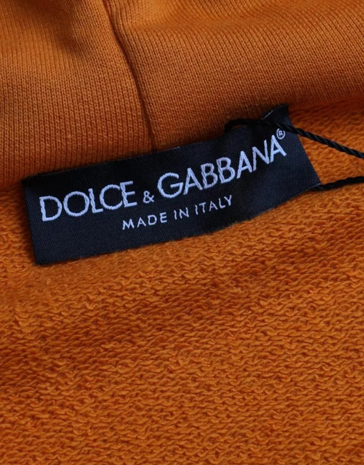 Dolce & Gabbana Orange Kapuzenpullover Pullover Sweater