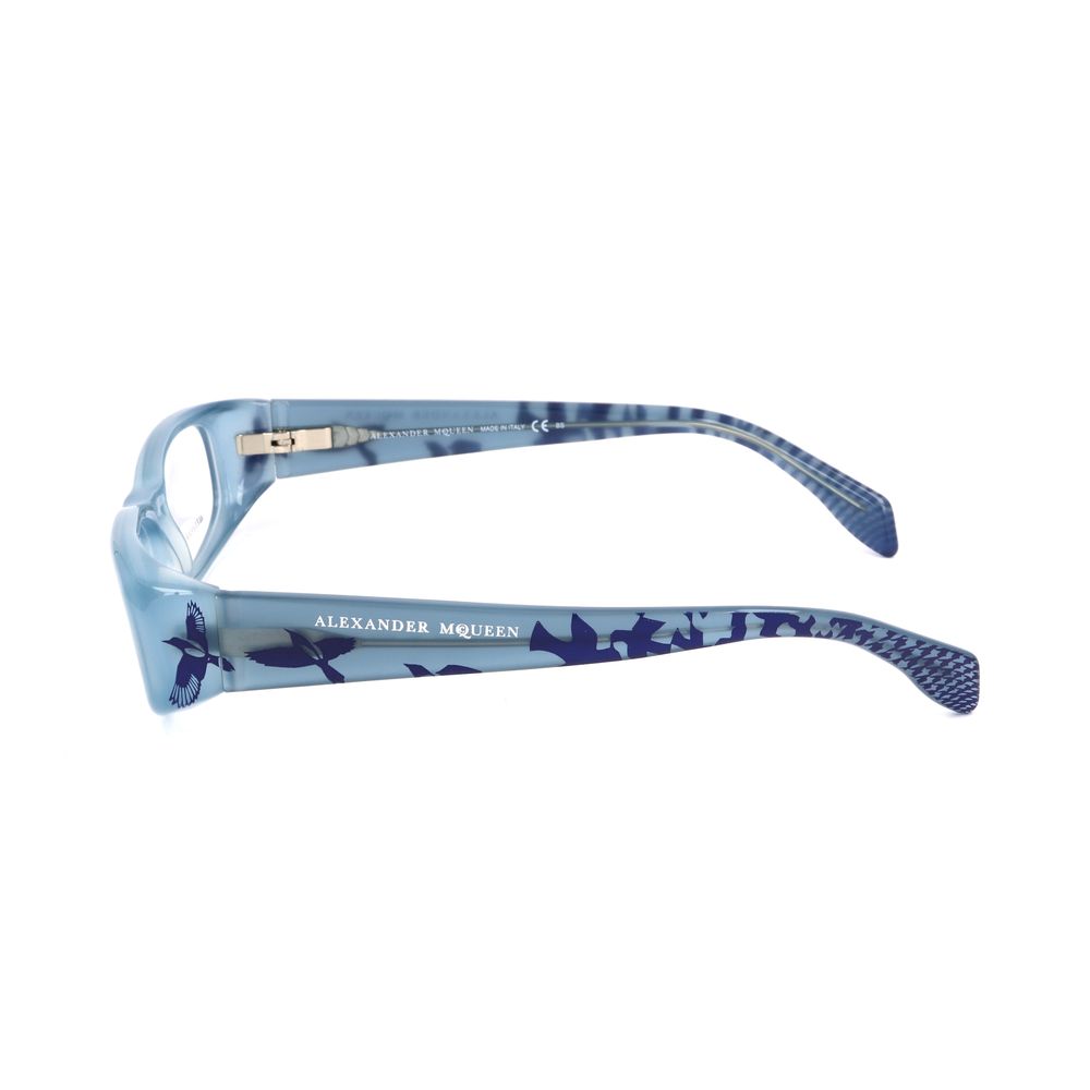 Alexander McQueen Blaue Acetat-Brillengestelle