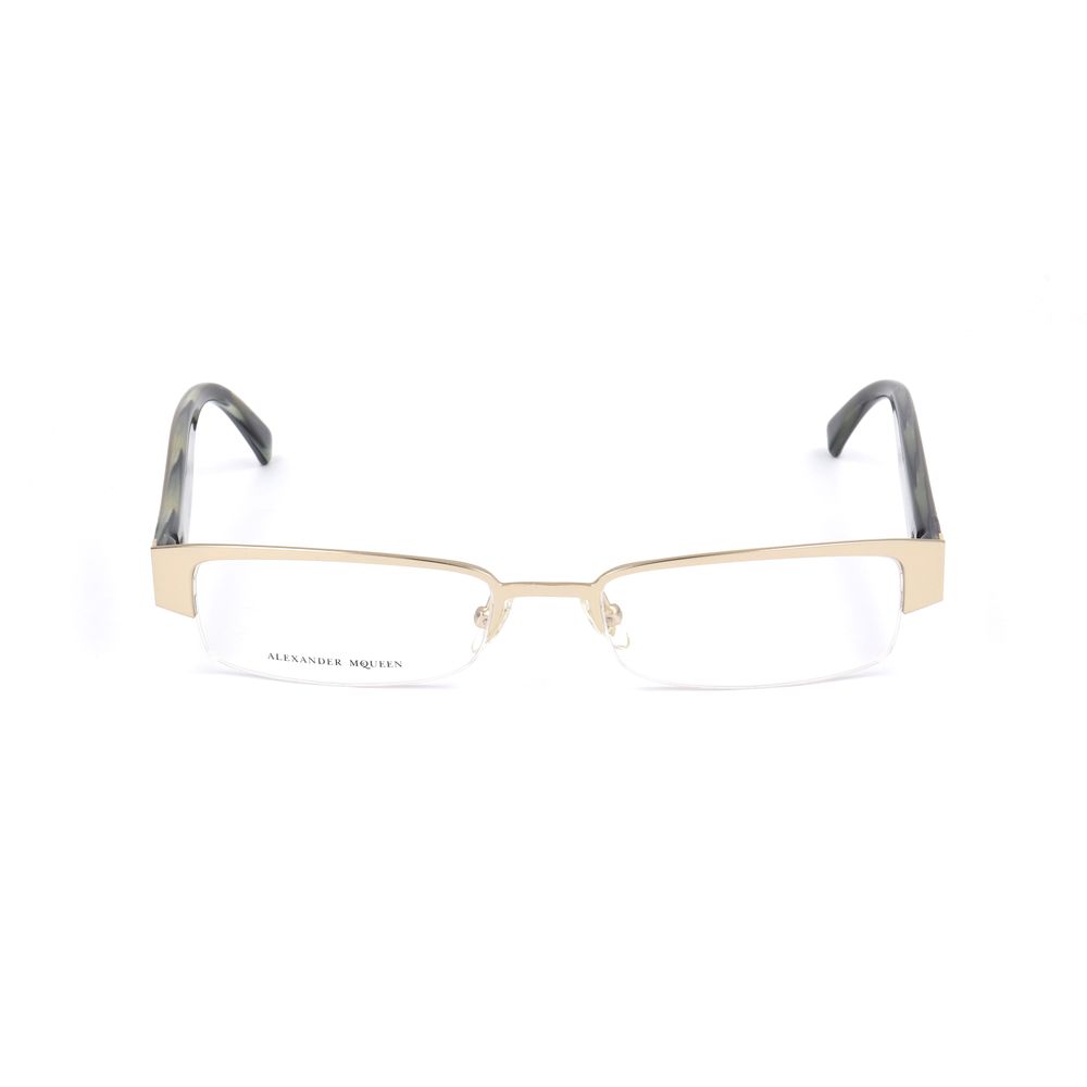 Alexander McQueen Goldene Metallbrille (Gestelle)