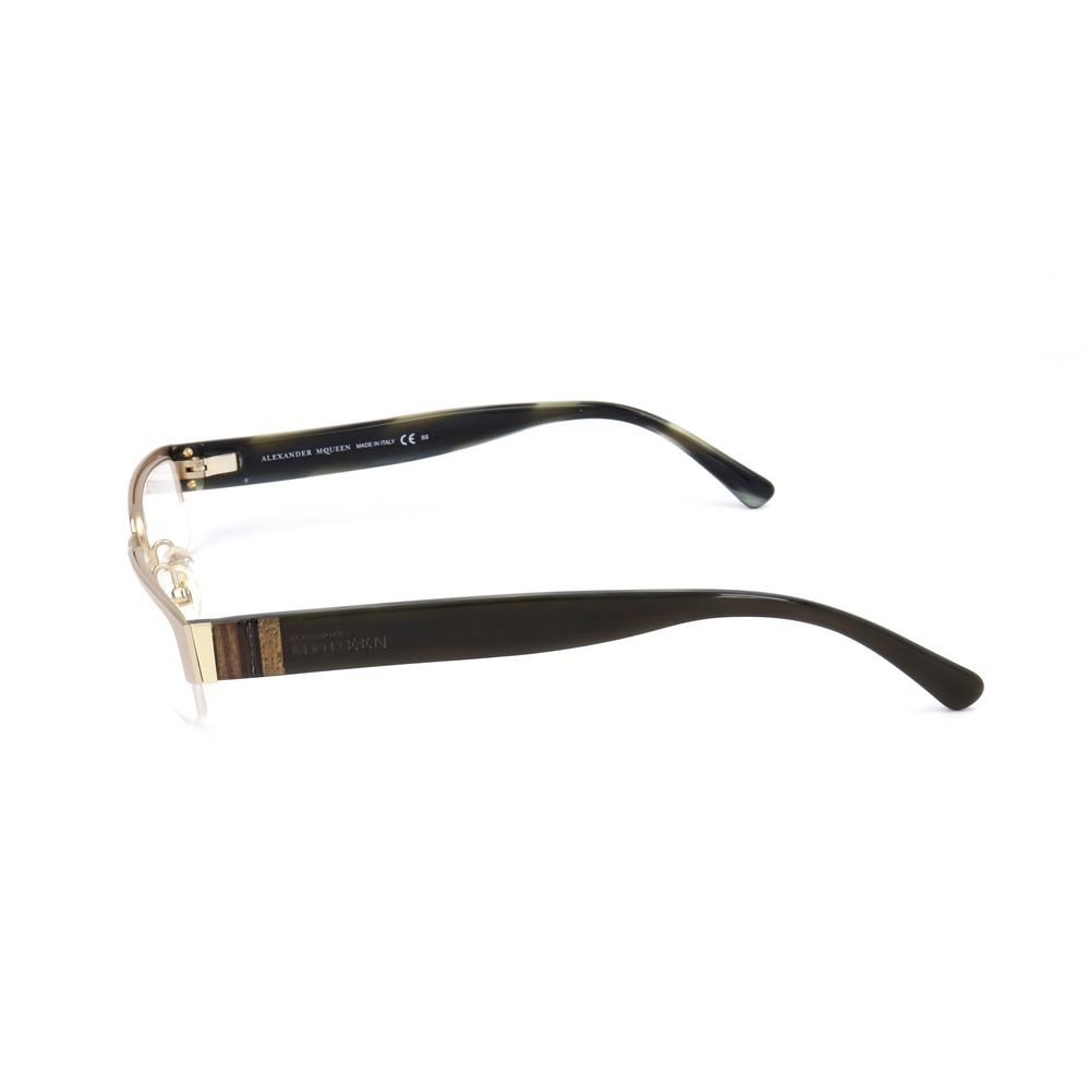 Alexander McQueen Goldene Metallbrille (Gestelle)
