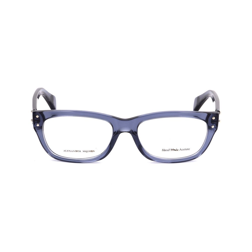 Alexander McQueen Blaue Acetat-Brillengestelle