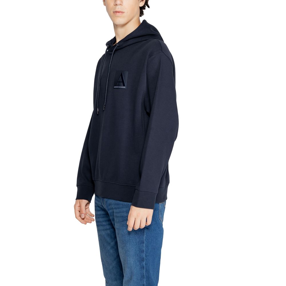 Armani Exchange Blauer Baumwoll-Kapuzenpullover