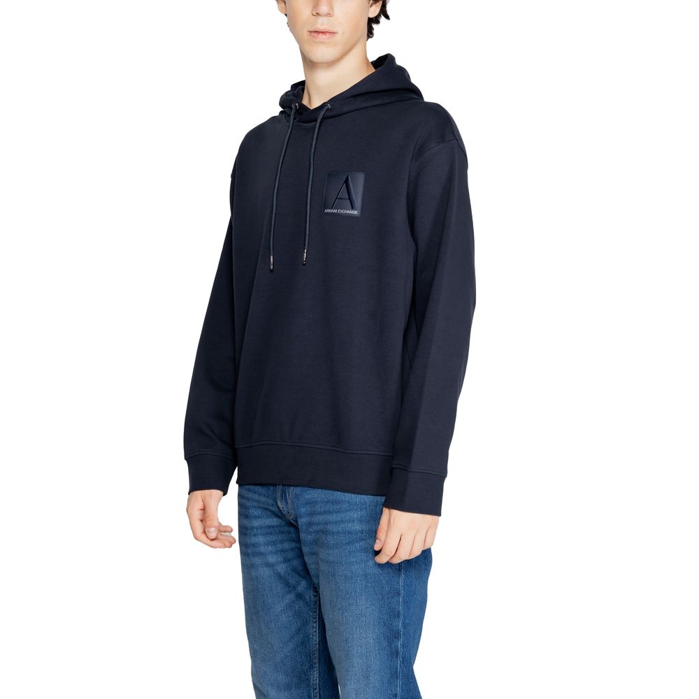 Armani Exchange Blauer Baumwoll-Kapuzenpullover