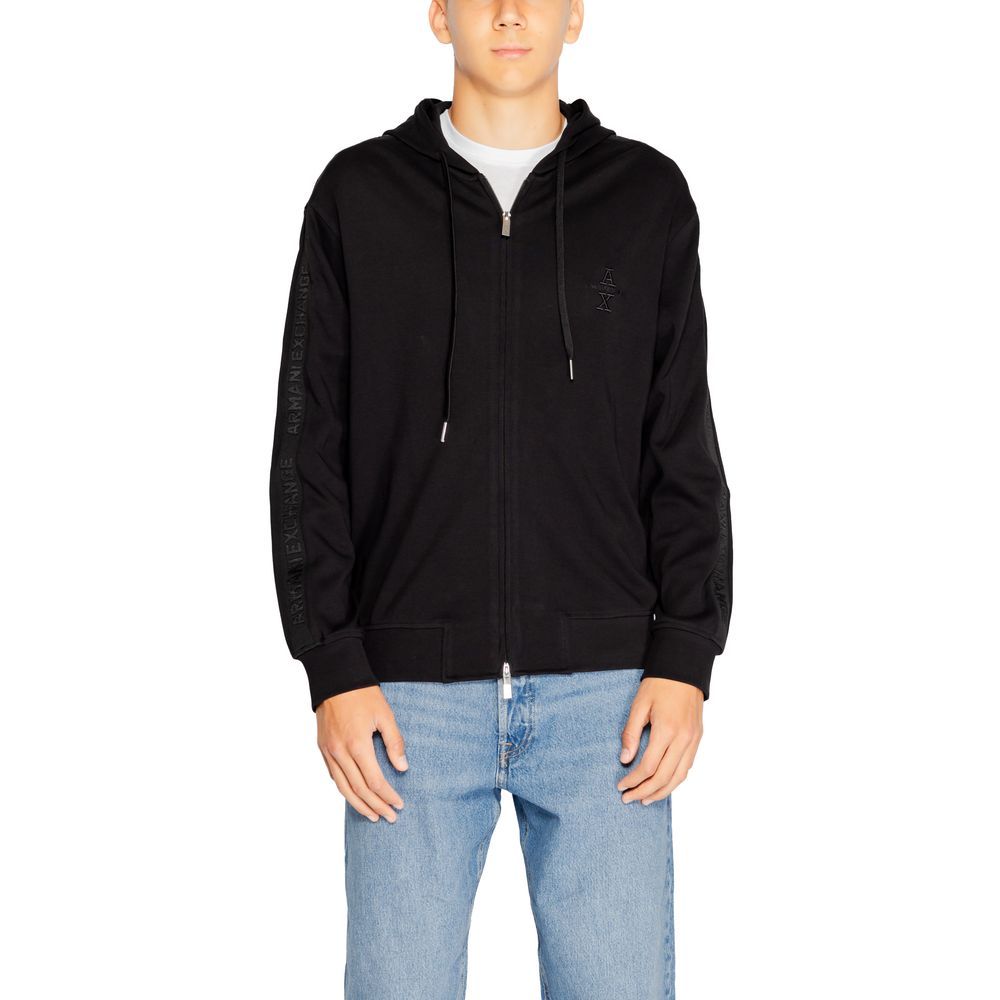 Armani Exchange Schwarzer Baumwoll-Hoodie