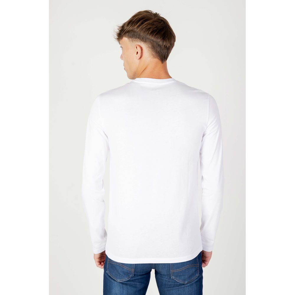 Armani Exchange Weißes Baumwoll-Langarmshirt