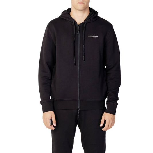 Armani Exchange Schwarzer Baumwoll-Hoodie