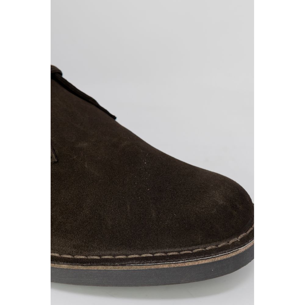Clarks Braune Leder-Schnürstiefel