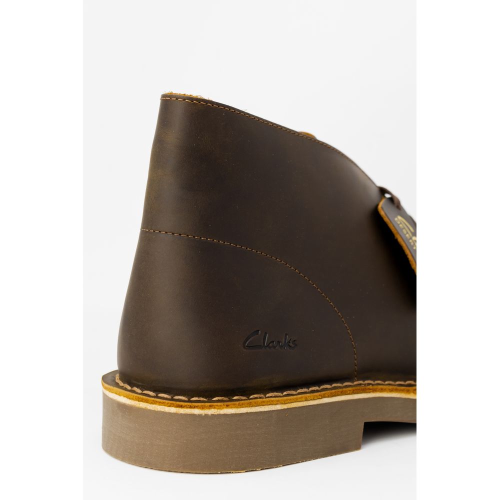 Clarks Braune Leder-Schnürstiefel