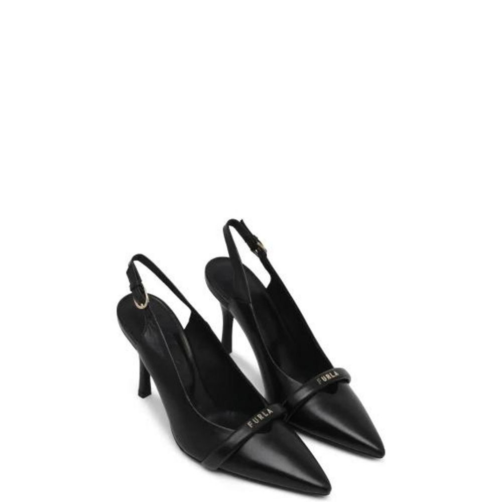 Furla Schwarze Leder-Pumps
