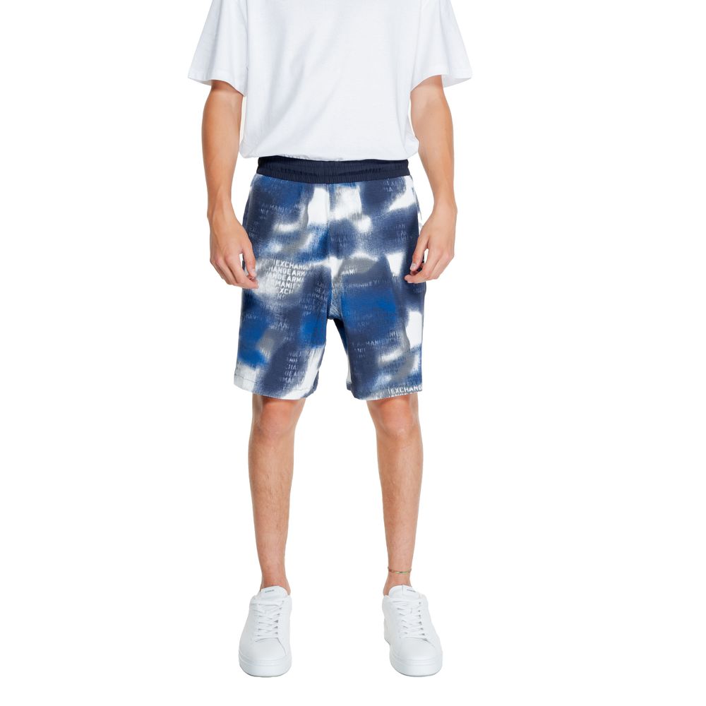Armani Exchange Blaue Baumwoll-Bermuda-Shorts