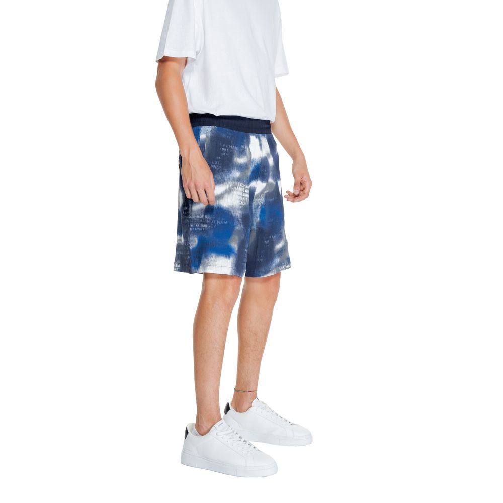Armani Exchange Blaue Baumwoll-Bermuda-Shorts
