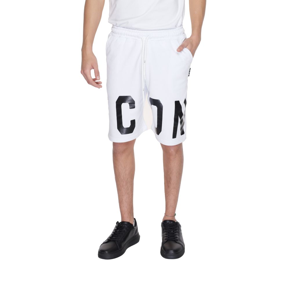 Icon Weiße Baumwoll-Bermuda-Shorts