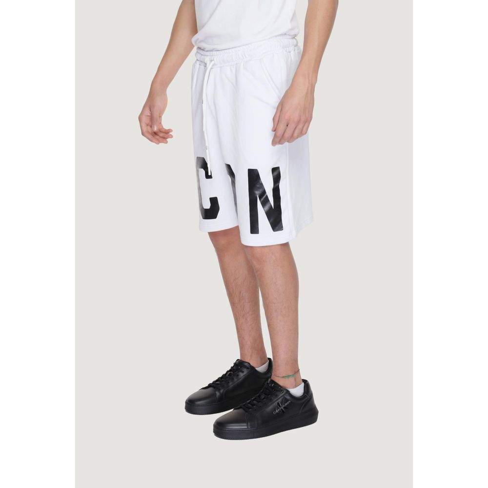 Icon Weiße Baumwoll-Bermuda-Shorts