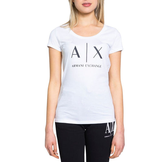 Armani Exchange T-Shirt aus weißer Baumwolle