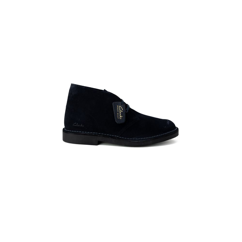 Clarks Blaue Leder-Stiefeletten