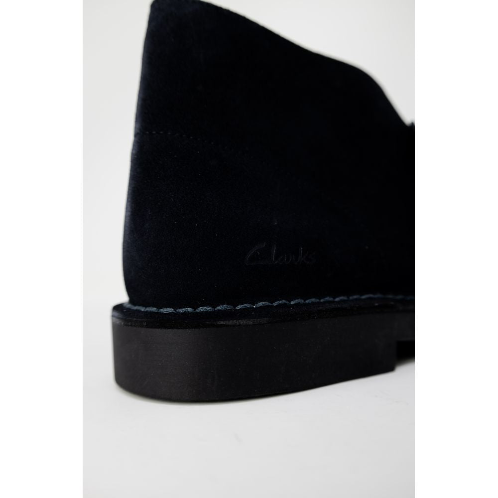 Clarks Blaue Leder-Stiefeletten