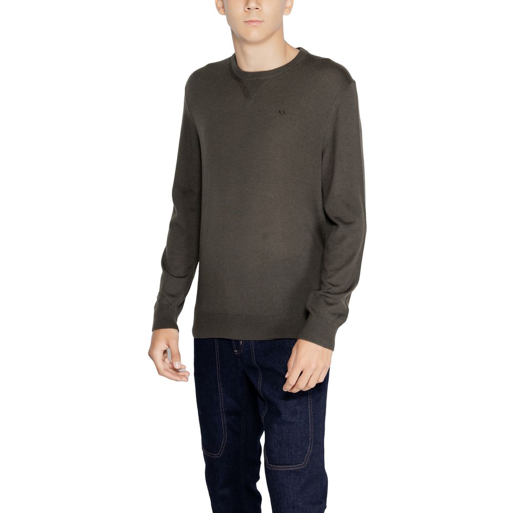 Armani Exchange Grüner Wollpullover