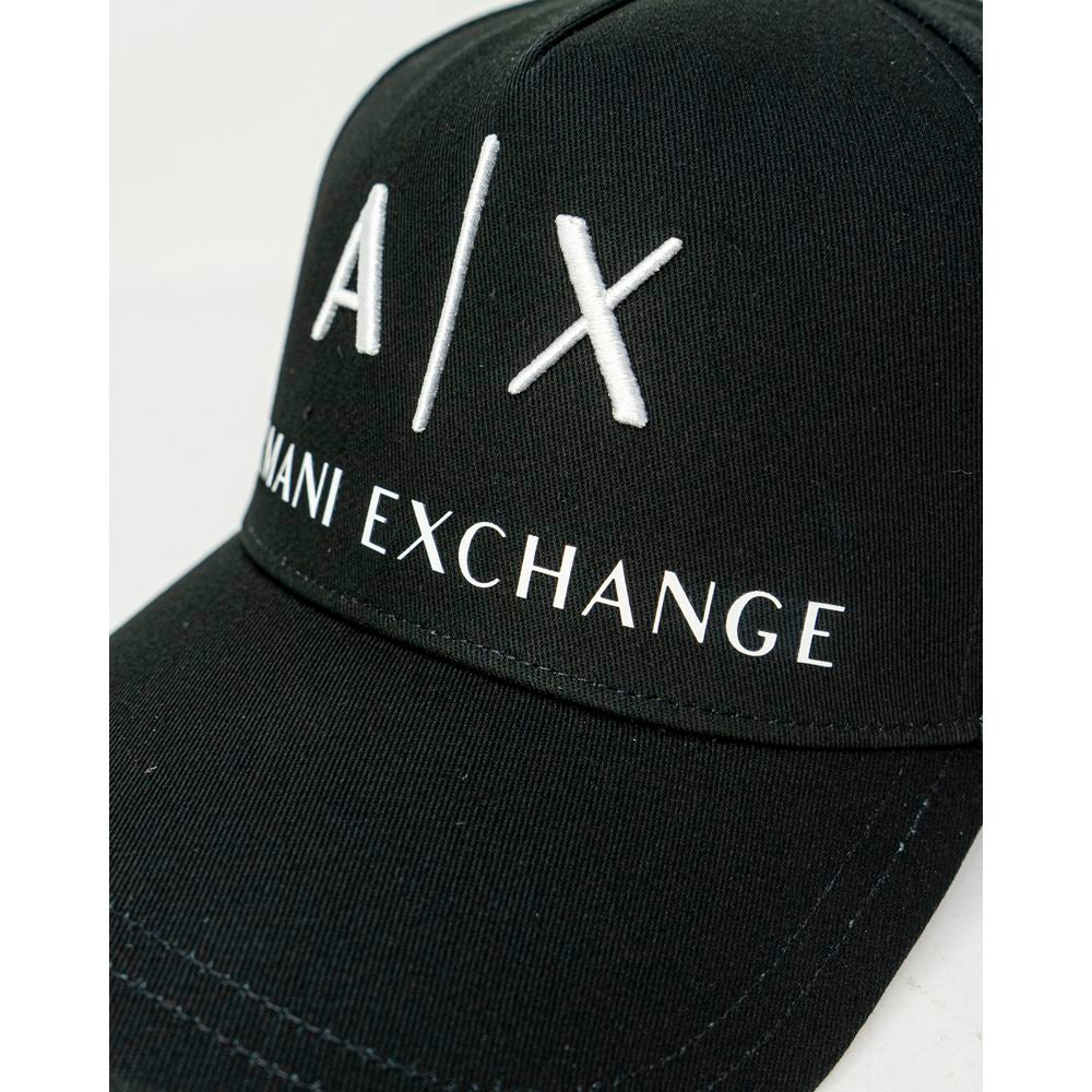 Armani Exchange Schwarze Baumwoll-Kappe (Baseball-Cap)