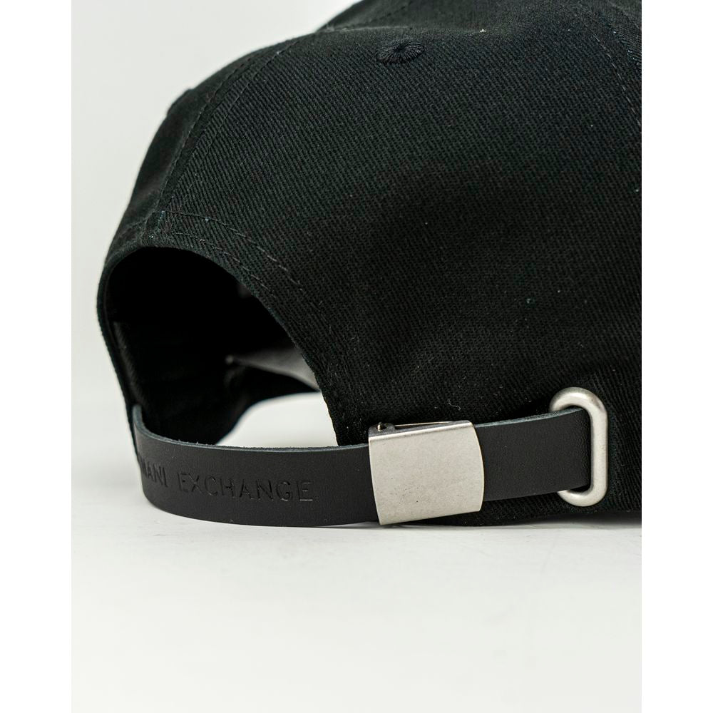 Armani Exchange Schwarze Baumwoll-Kappe (Baseball-Cap)