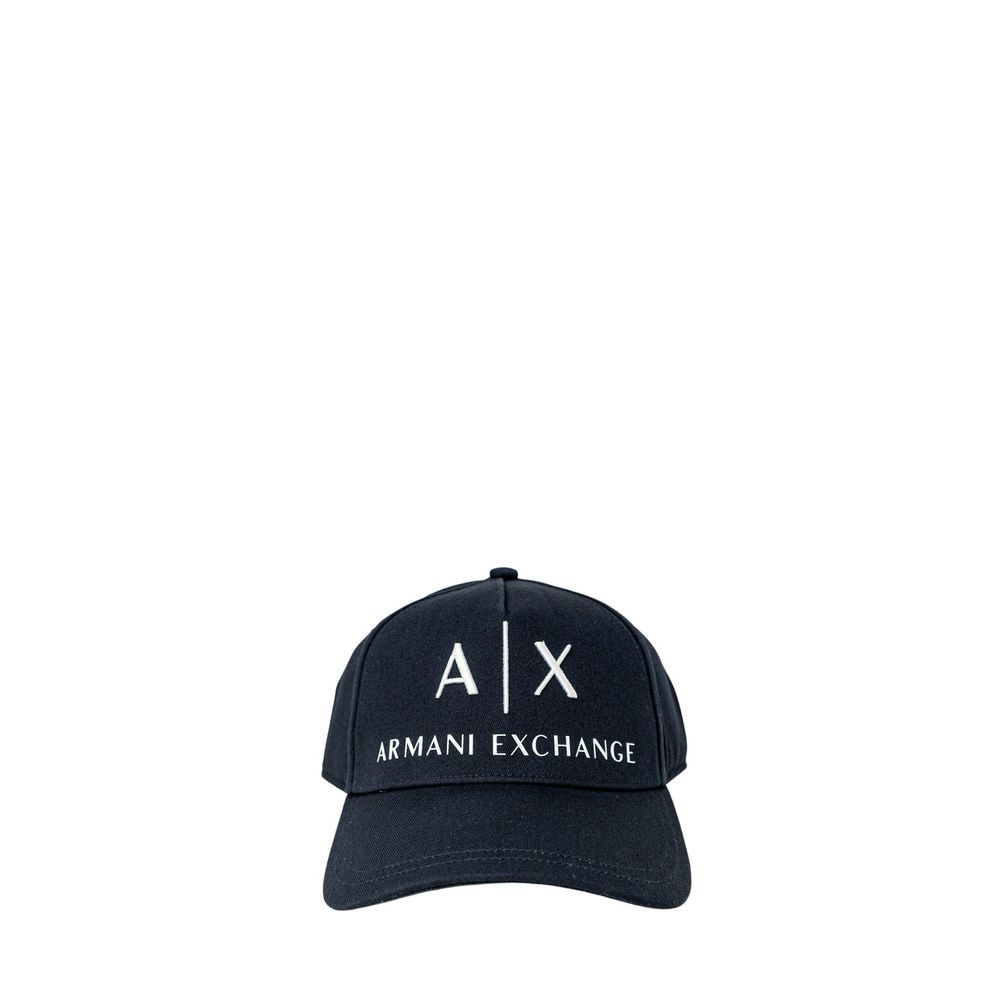 Armani Exchange Blaue Baumwoll-Kappe (Baseball-Mütze)