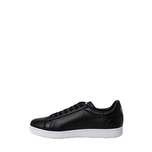 EA7 Emporio Armani Schwarze und Weiße Polyethylen Sneakers mit niedrigem Schaft