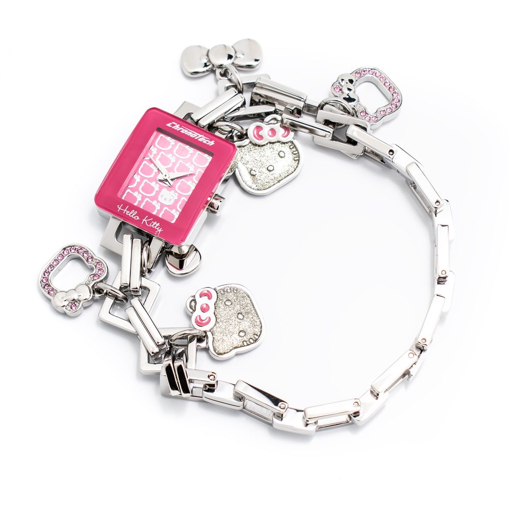 Chronotech Silberne Armbanduhr aus Edelstahl