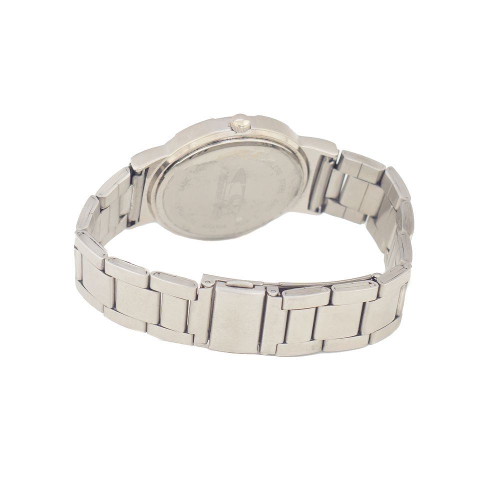 Chronotech Silberne Edelstahl-Armbanduhr