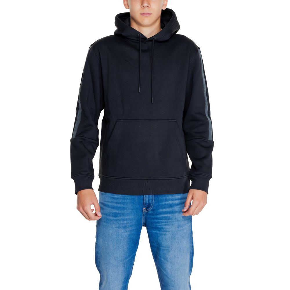 Calvin Klein Jeans Schwarzer Baumwoll-Hoodie