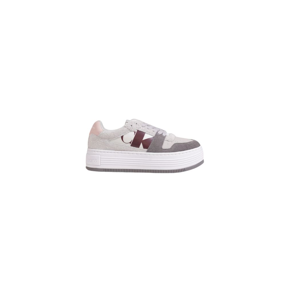 Calvin Klein Jeans Graue Leder Sneaker