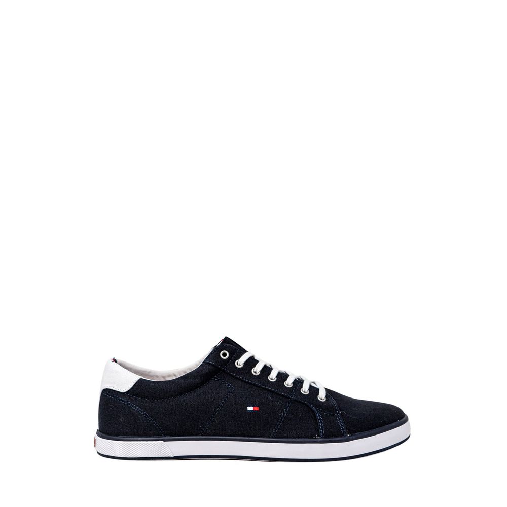 Tommy Hilfiger Blaue Baumwoll-Sneaker mit niedrigem Schaft