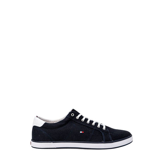 Tommy Hilfiger Blaue Baumwoll-Sneaker mit niedrigem Schaft