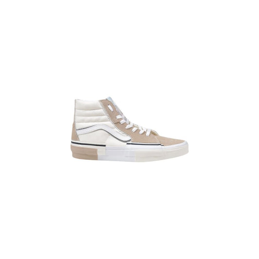 Vans Beigefarbene Leder-High-Top-Sneaker