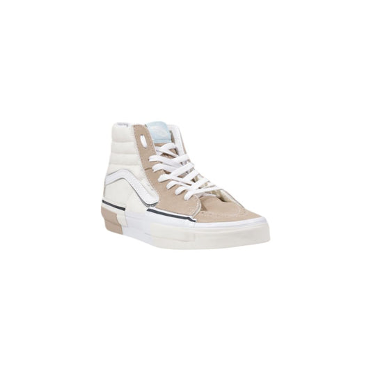 Vans Beigefarbene Leder-High-Top-Sneaker