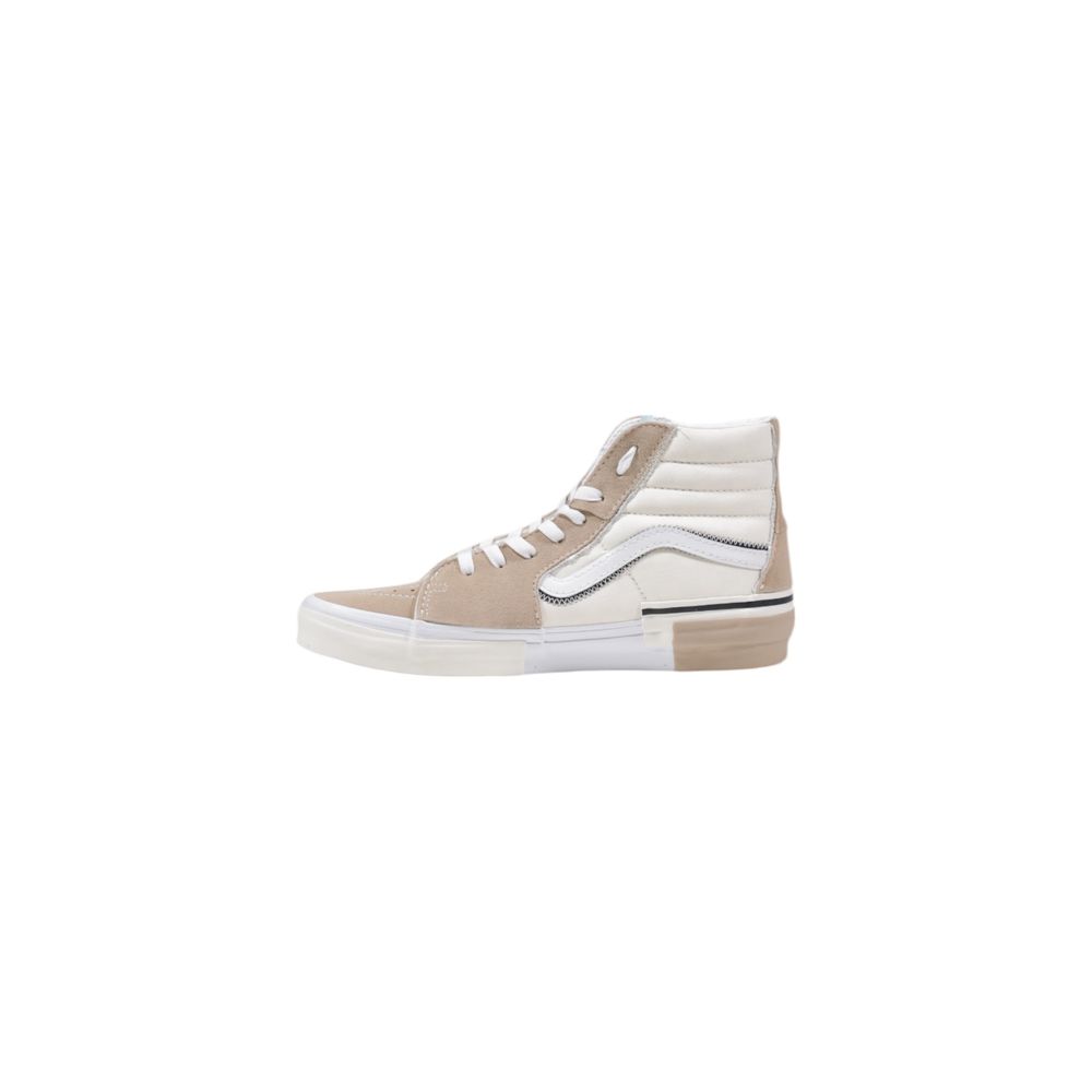 Vans Beigefarbene Leder-High-Top-Sneaker