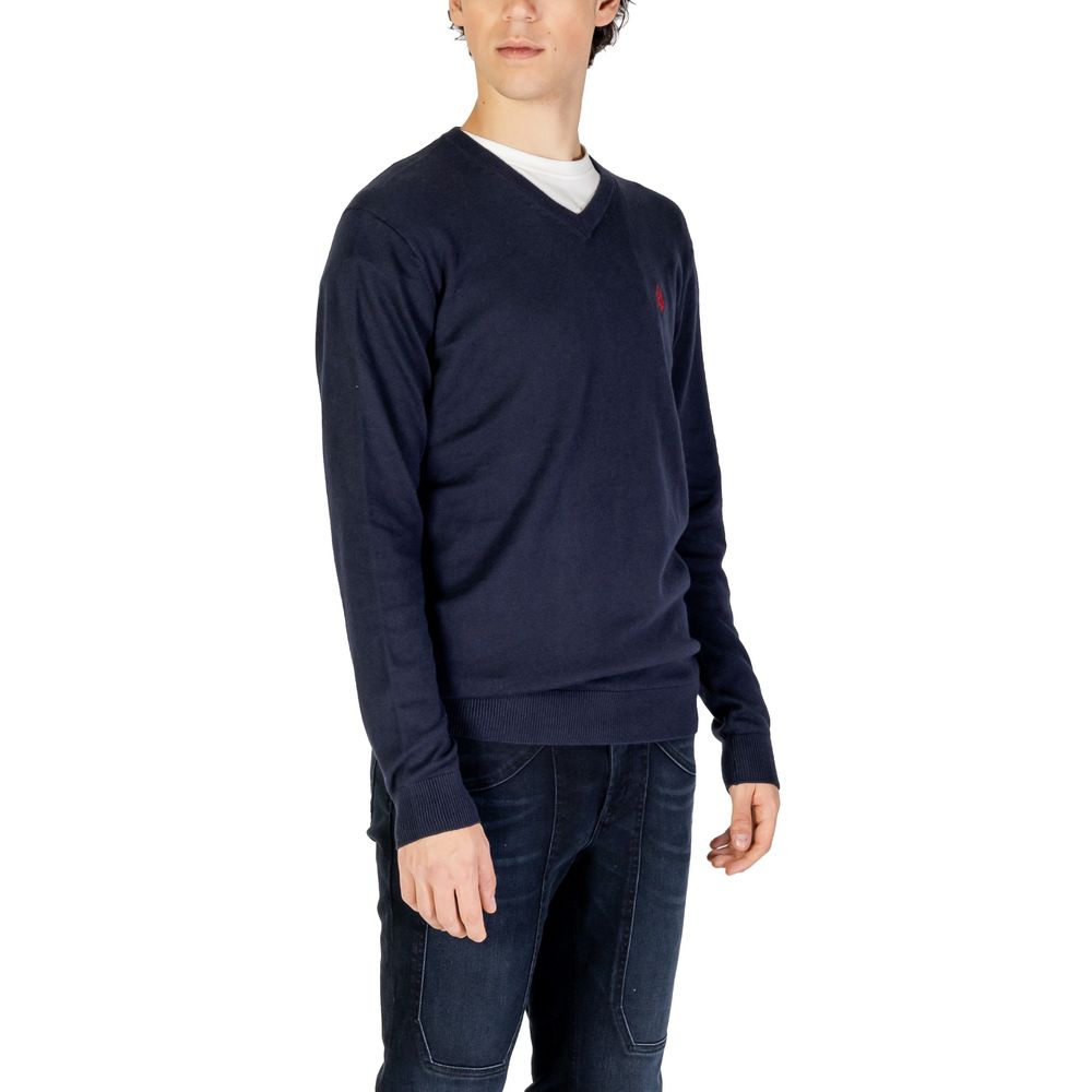 U.S. POLO ASSN. Baumwoll-Kaschmir-Pullover in Blau