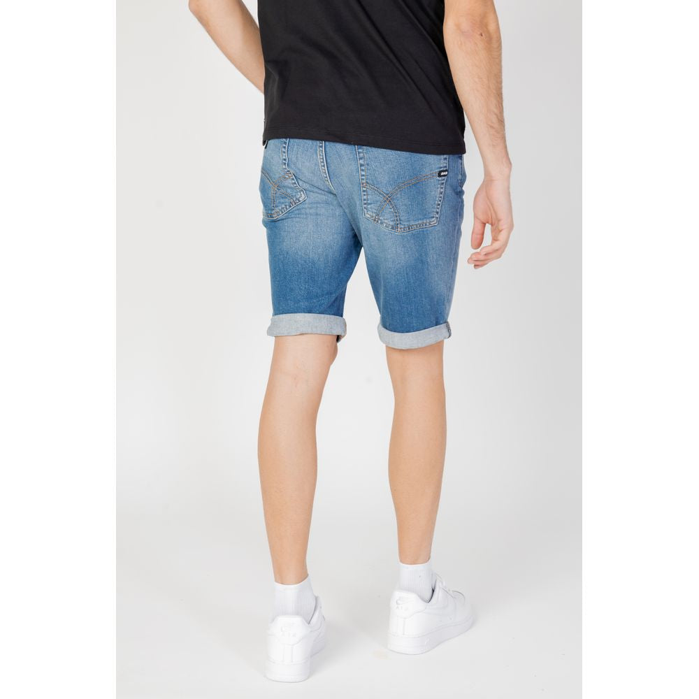 Gas Blaue Baumwoll-Bermuda-Shorts