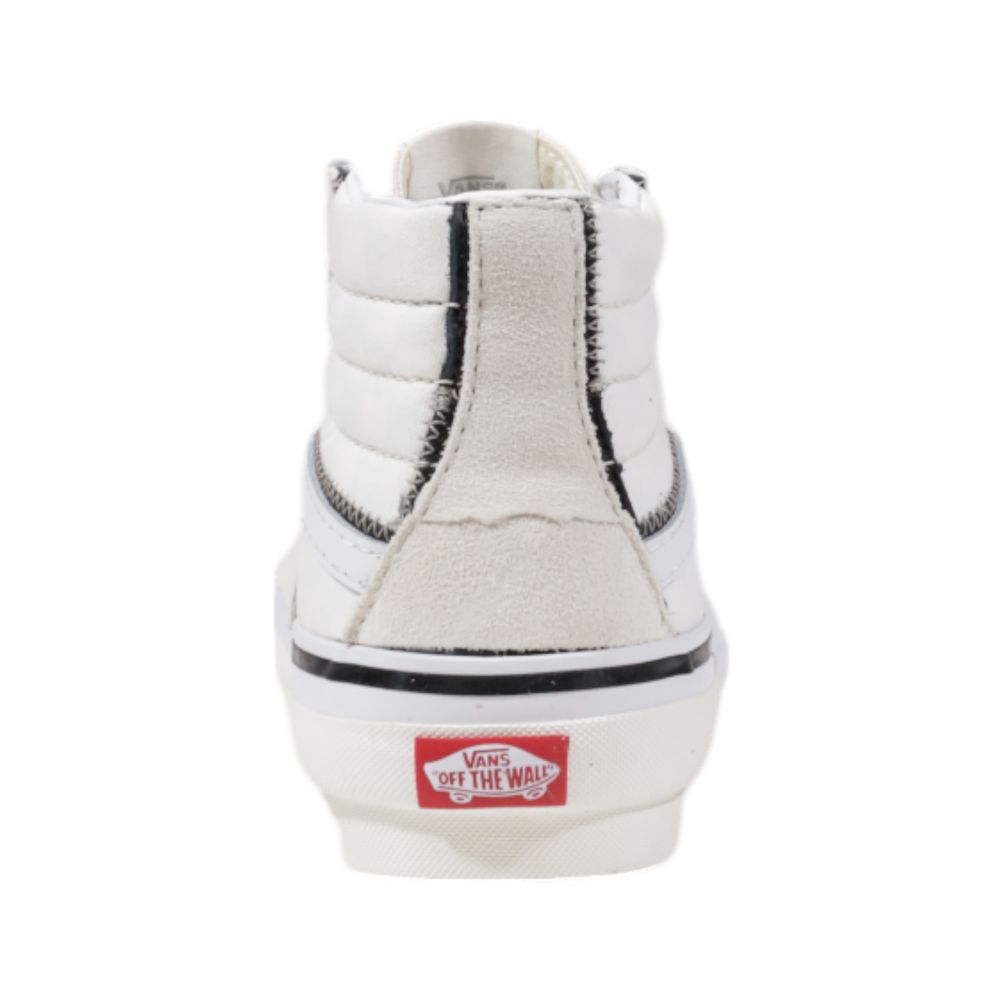 Vans Beigefarbene Leder-High-Top-Sneaker