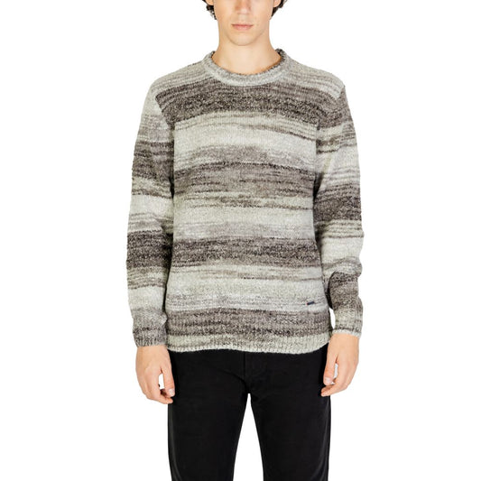 Gianni Lupo Grauer Polyacryl-Pullover