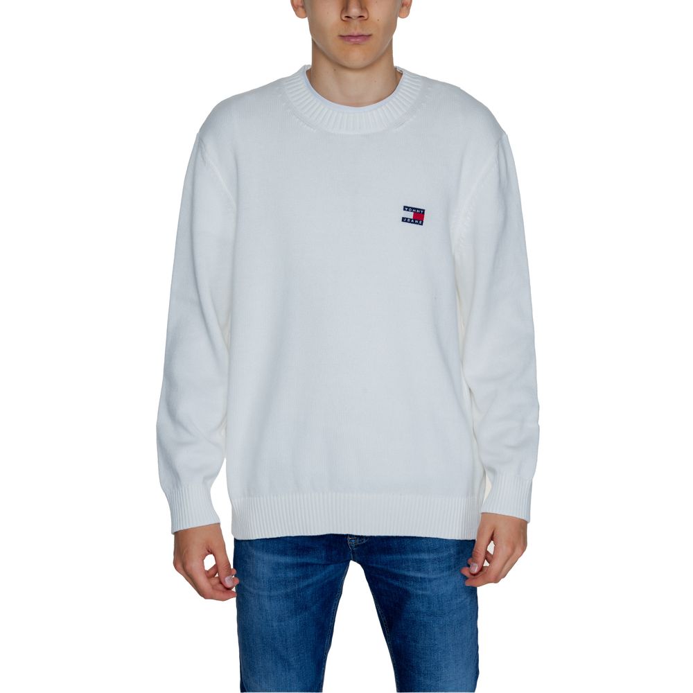 Tommy Hilfiger Jeans Weißer Baumwollpullover