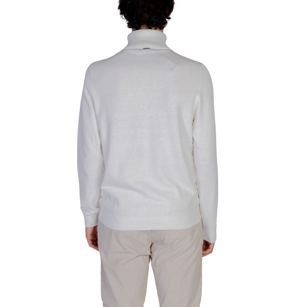 Antony Morato Weißer Baumwoll-Rollkragenpullover