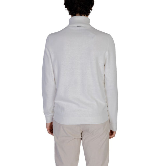 Antony Morato Weißer Baumwoll-Rollkragenpullover