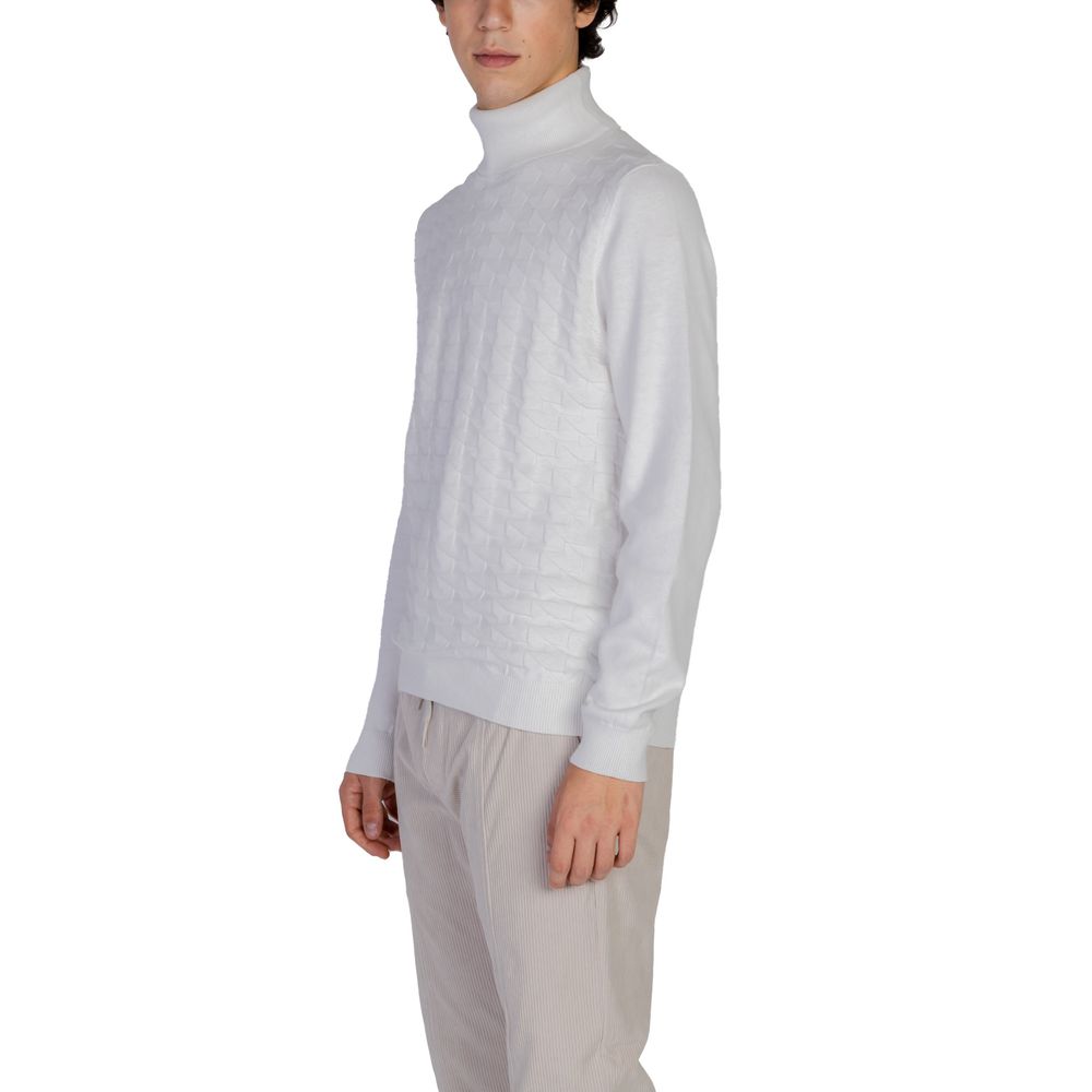 Antony Morato Weißer Baumwoll-Rollkragenpullover